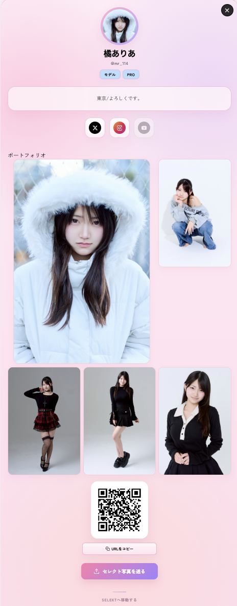 SELEKT profile screenshot